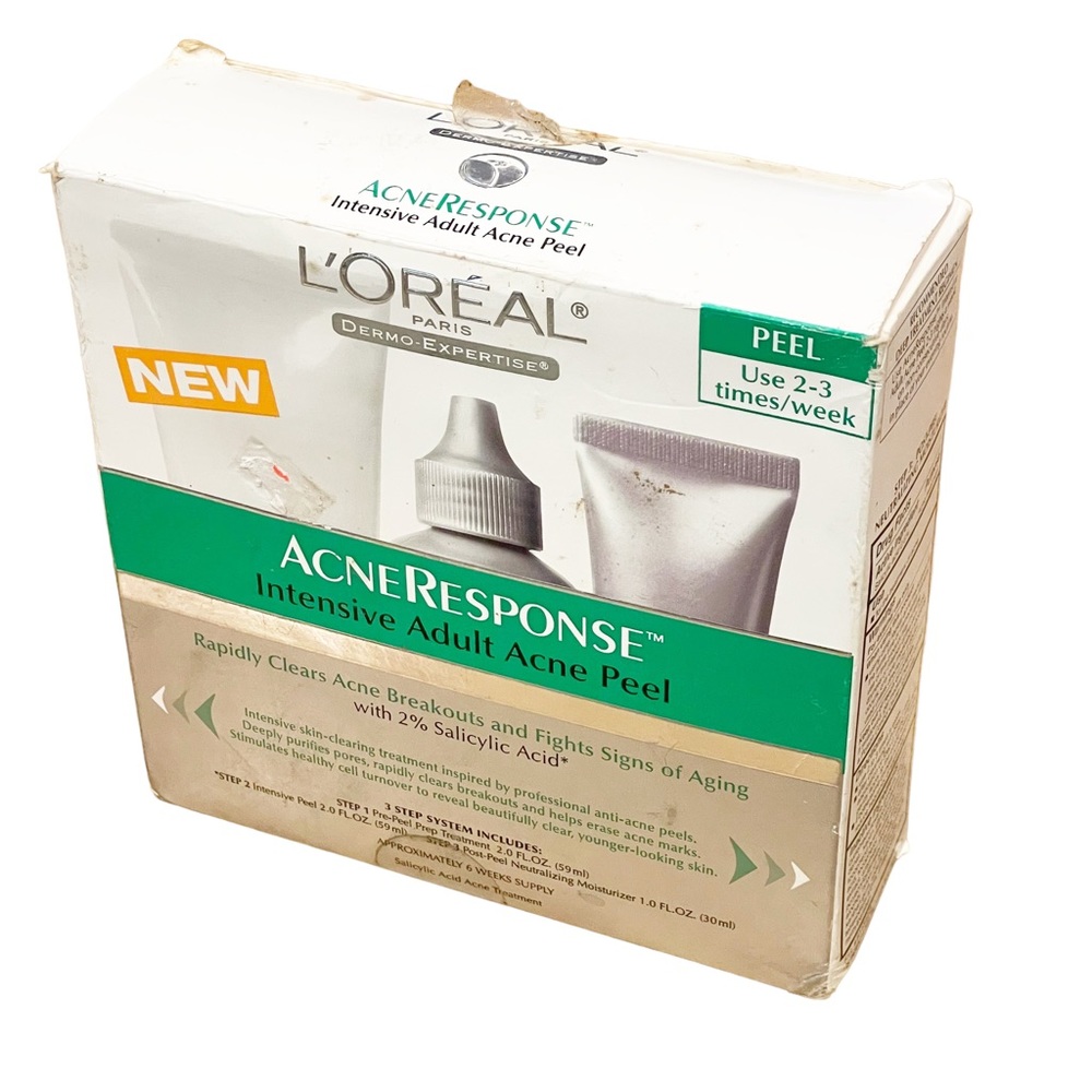 L'OREAL Paris Acne Response Intensive Adult Acne Peel 3 Step System NEW Skincare